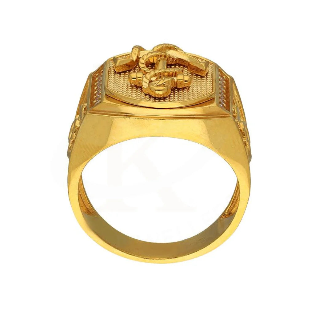 Gold Mens Anchor Ring 22Kt - Fkjrn22K3407 Rings