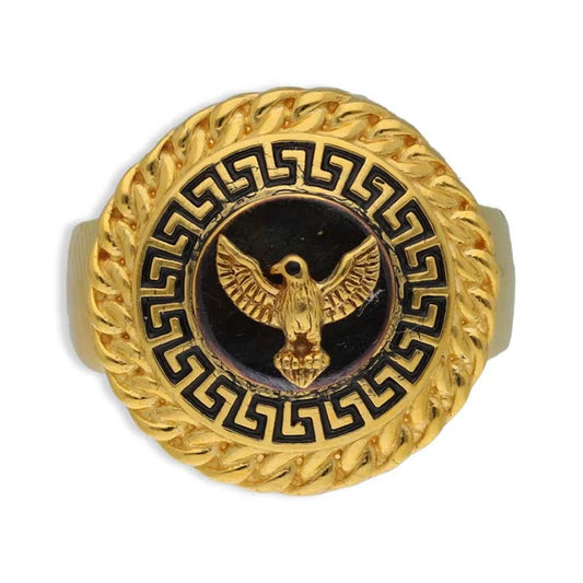 Gold Mens Eagle Ring 22Kt - Fkjrn22K3694 Rings