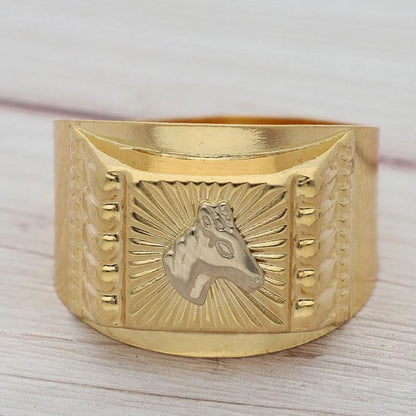 Gold Mens Horse Ring 18Kt - Fkjrn18K3242 Rings