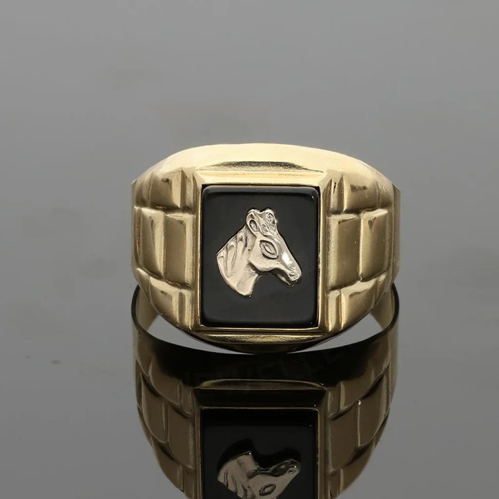 Gold Mens Horse Ring In 18Kt - Fkjrn18K2683 Rings