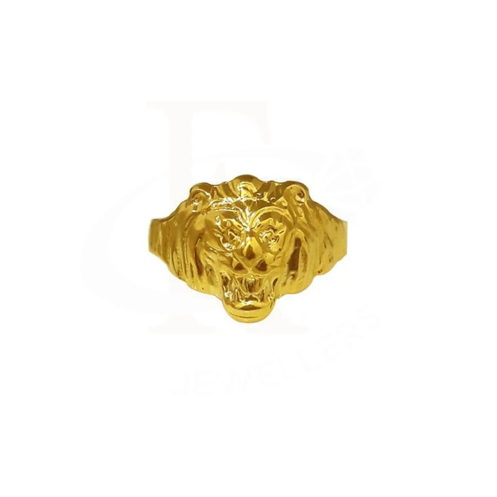 Gold Mens Lion Ring 22Kt - Fkjrn1831 Rings