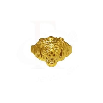 Gold Mens Lion Ring 22Kt - Fkjrn1831 Rings