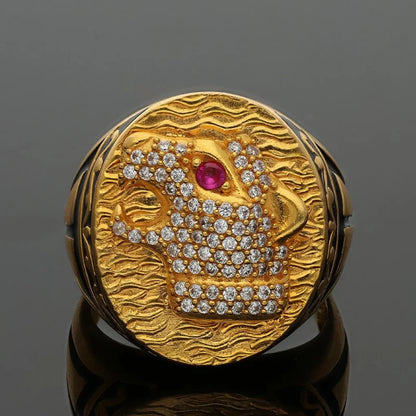 Gold Mens Ring 22Kt - Fkjrn22K3412 Rings