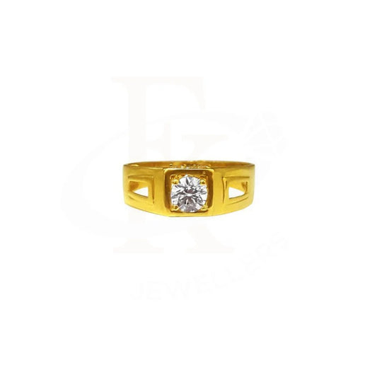 Gold Mens Solitaire Ring 22Kt - Fkjrn1830 Rings