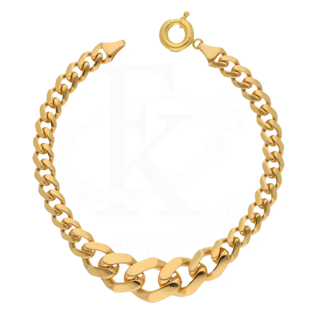 Gold Mirror Curb Bracelet 21Kt - Fkjbrl21Km8342 Bracelets