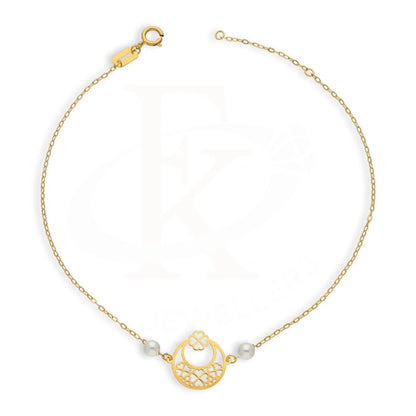 Gold Moon With Flowers Bracelet 21Kt - Fkjbrl21Km5390 Bracelets