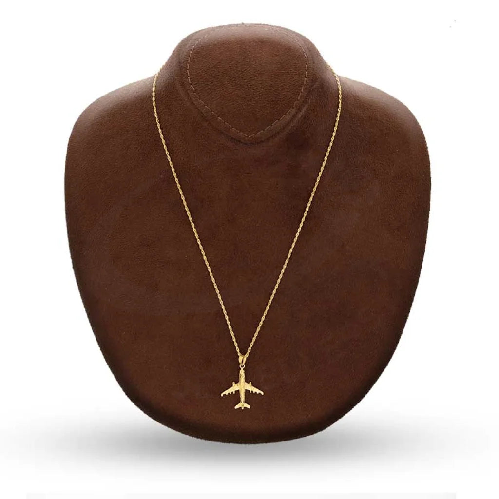 Gold Necklace (Chain With Airplane Pendant) 18Kt - Fkjnkl18K3112 Necklaces