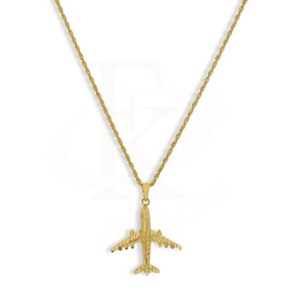 Gold Necklace (Chain With Airplane Pendant) 18Kt - Fkjnkl18K3112 Necklaces