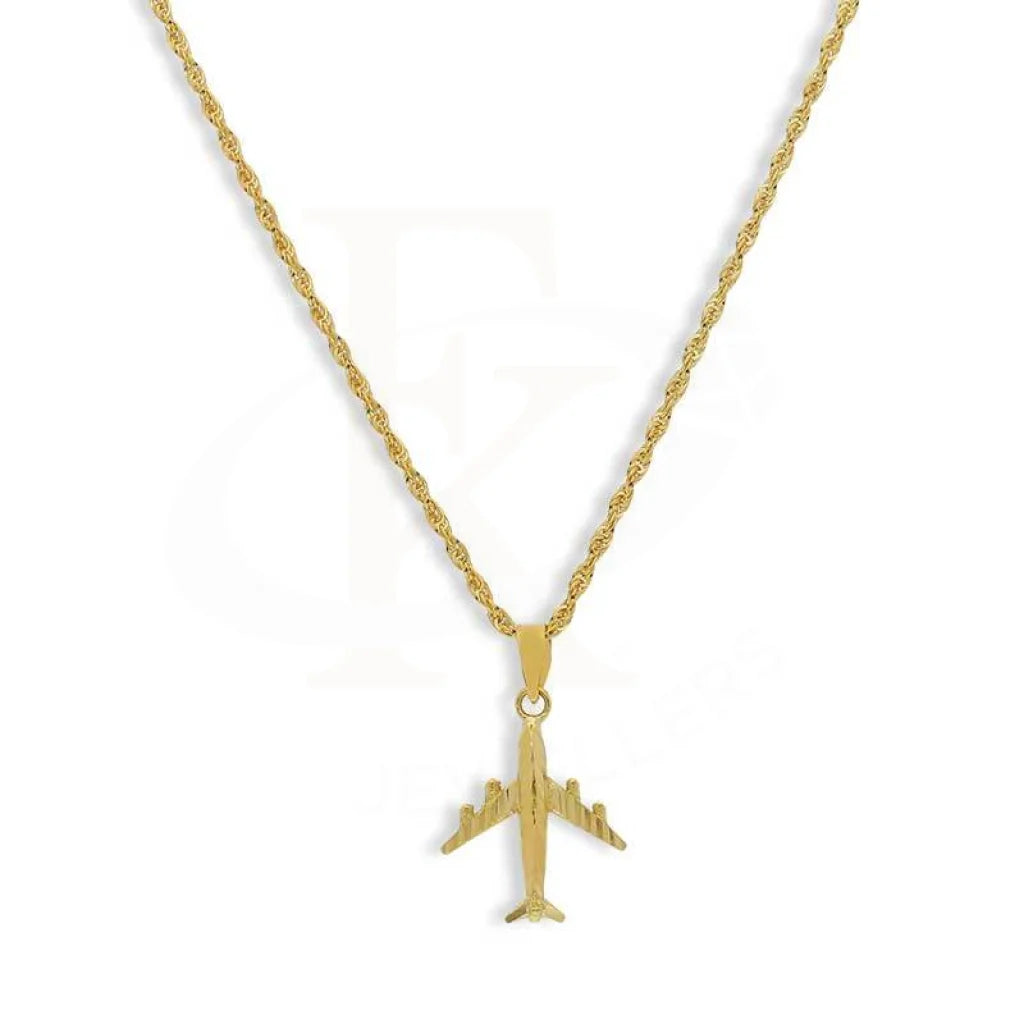 Gold Necklace (Chain With Airplane Pendant) 18Kt - Fkjnkl18K3113 Necklaces