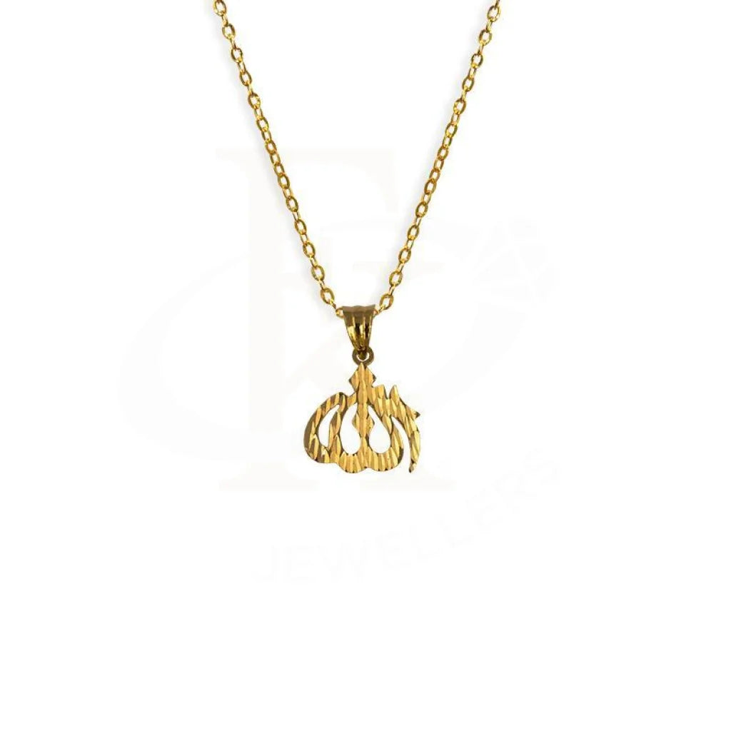 Gold Necklace (Chain With Allah Pendant) 18Kt - Fkjnkl1679 Necklaces