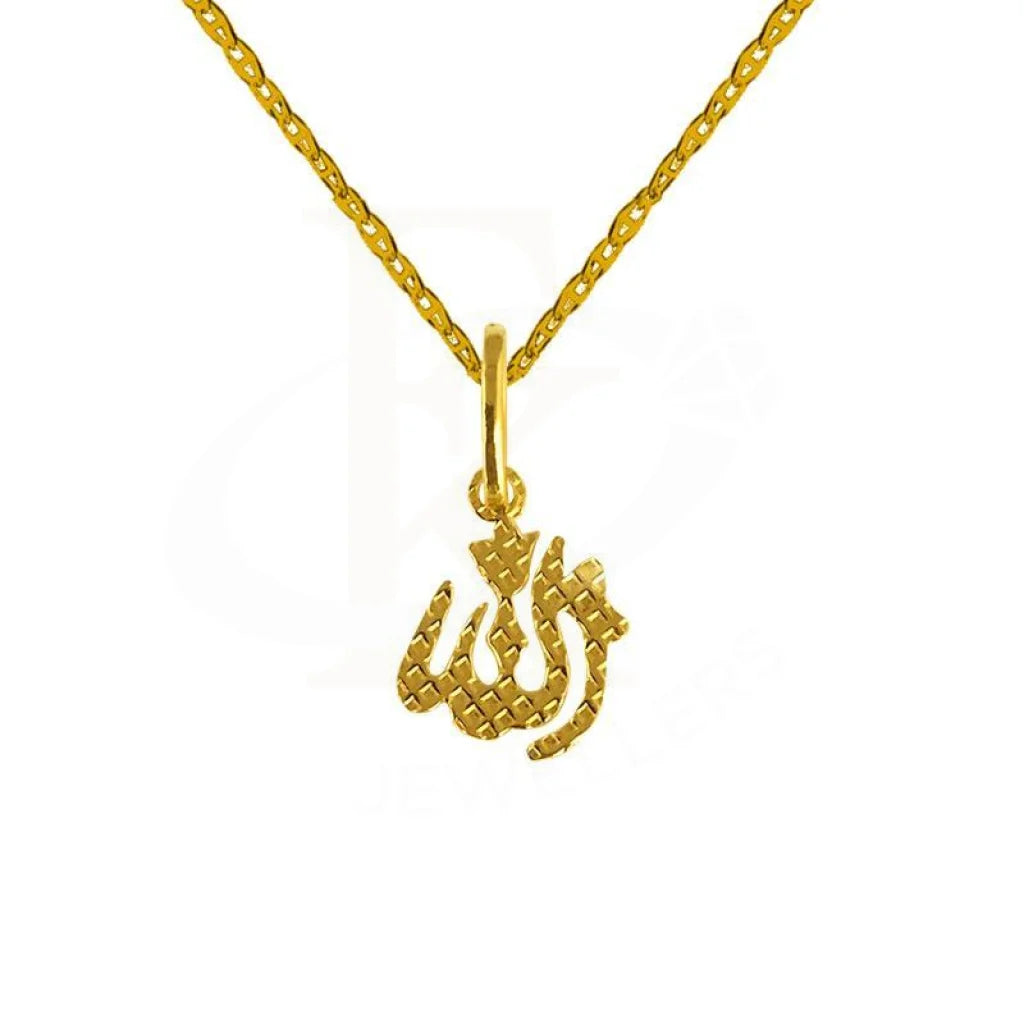 Gold Necklace (Chain With Allah Pendant) 18Kt - Fkjnkl1680 Type 2 / 1.750 Necklaces