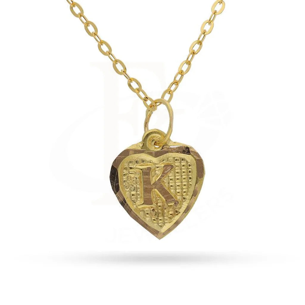 Gold Necklace (Chain With Alphabet Pendant) 18Kt - Fkjnkl1452 K Necklaces