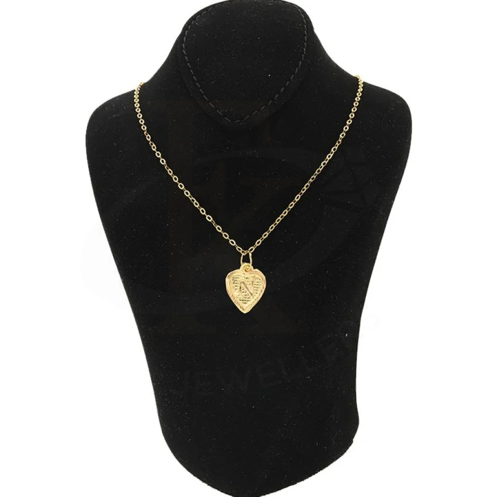 Gold Necklace (Chain With Alphabet Pendant) 18Kt - Fkjnkl1452 Necklaces