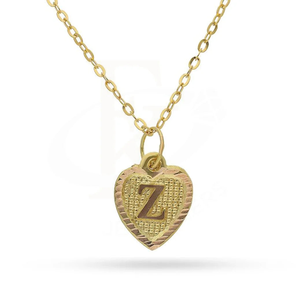 Gold Necklace (Chain With Alphabet Pendant) 18Kt - Fkjnkl1452 Z Necklaces