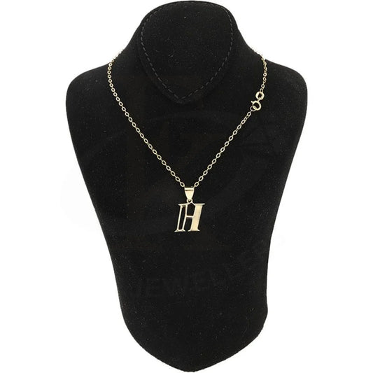 Gold Necklace (Chain With Alphabet Pendant) 18Kt - Fkjnkl1625 H Necklaces