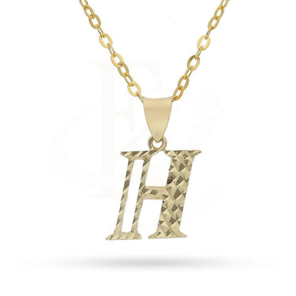 Gold Necklace (Chain With Alphabet Pendant) 18Kt - Fkjnkl1626 H / 1.700 Grams Necklaces