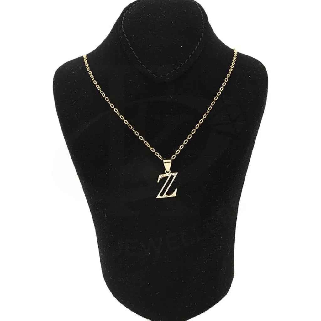 Gold Necklace (Chain With Alphabet Pendant) 18Kt - Fkjnkl1626 Necklaces