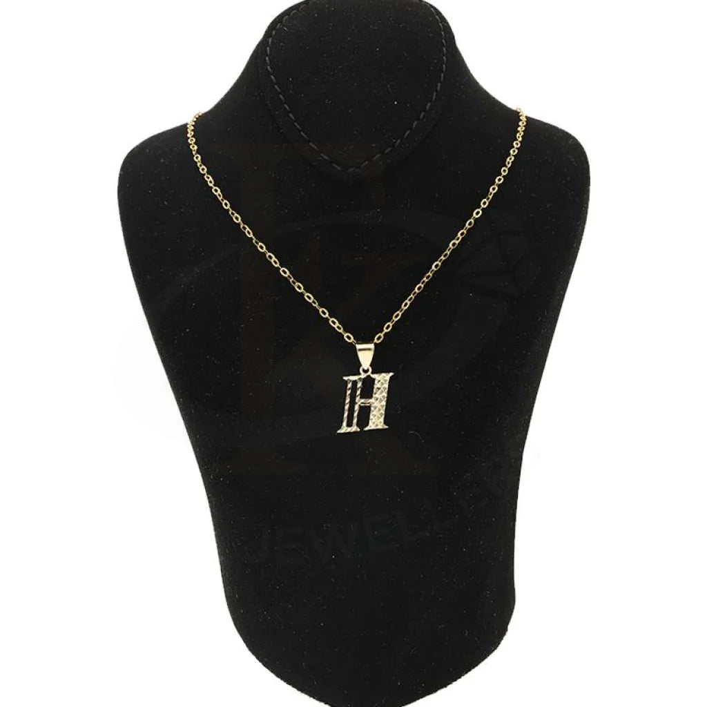 Gold Necklace (Chain With Alphabet Pendant) 18Kt - Fkjnkl1626 Necklaces