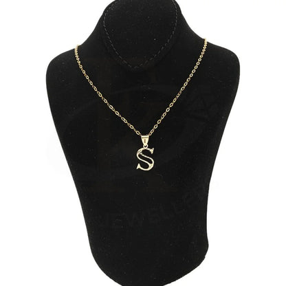 Gold Necklace (Chain With Alphabet Pendant) 18Kt - Fkjnkl1626 Necklaces