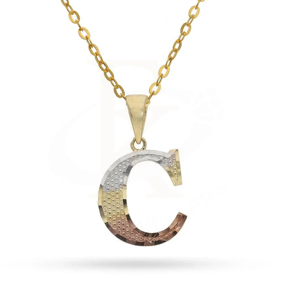 Gold Necklace (Chain With Alphabet Pendant) 18Kt - Fkjnkl1790 C / 1.660 Grams Necklaces
