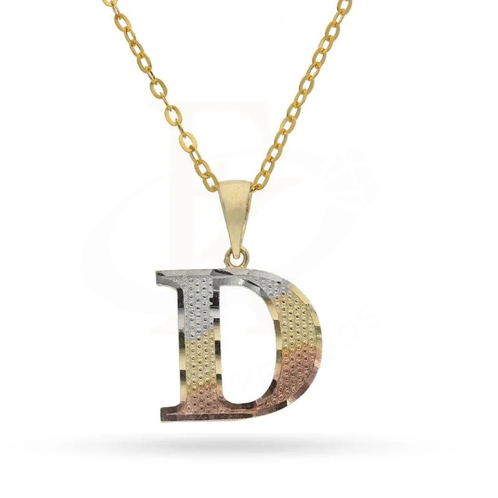Gold Necklace (Chain With Alphabet Pendant) 18Kt - Fkjnkl1790 D / 2.100 Grams Necklaces