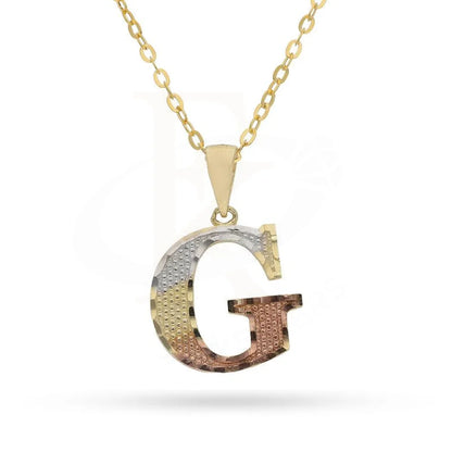 Gold Necklace (Chain With Alphabet Pendant) 18Kt - Fkjnkl1790 G / 2.100 Grams Necklaces