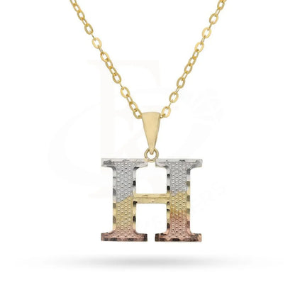 Gold Necklace (Chain With Alphabet Pendant) 18Kt - Fkjnkl1790 H / 2.400 Grams Necklaces