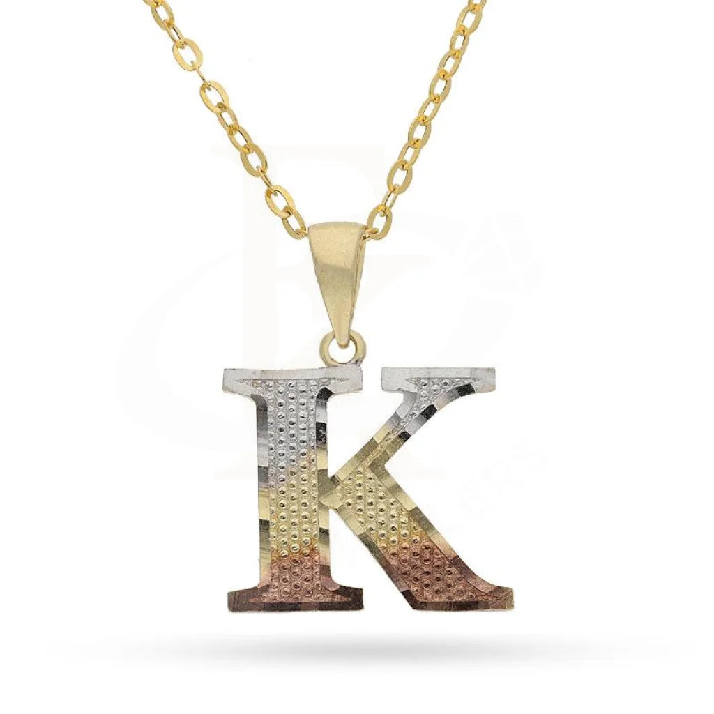 Gold Necklace (Chain With Alphabet Pendant) 18Kt - Fkjnkl1790 K / 2.100 Grams Necklaces