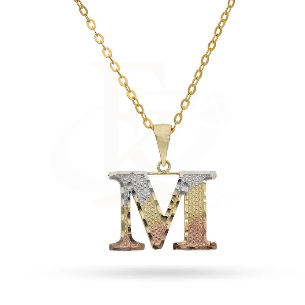 Gold Necklace (Chain With Alphabet Pendant) 18Kt - Fkjnkl1790 M / 2.300 Grams Necklaces