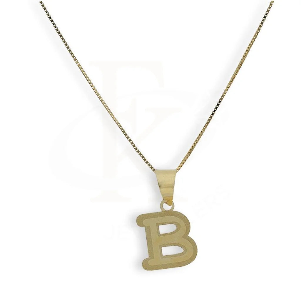 Gold Necklace (Chain With Alphabet Pendant) 18Kt - Fkjnkl18K2260 B / 1.220 Grams Necklaces