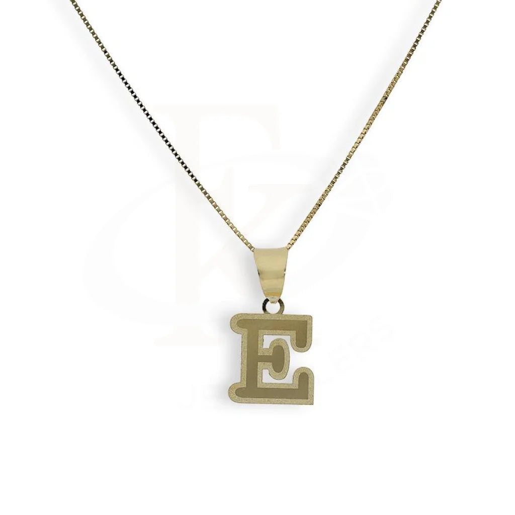 Gold Necklace (Chain With Alphabet Pendant) 18Kt - Fkjnkl18K2260 E / 1.210 Grams Necklaces