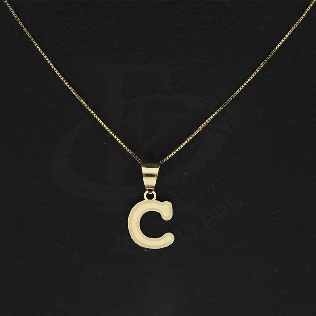 Gold Necklace (Chain With Alphabet Pendant) 18Kt - Fkjnkl18K2260 Necklaces