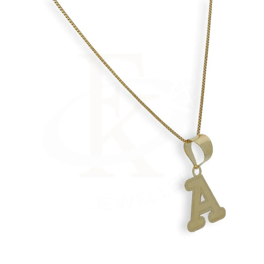 Gold Necklace (Chain With Alphabet Pendant) 18Kt - Fkjnkl18K2260 Necklaces