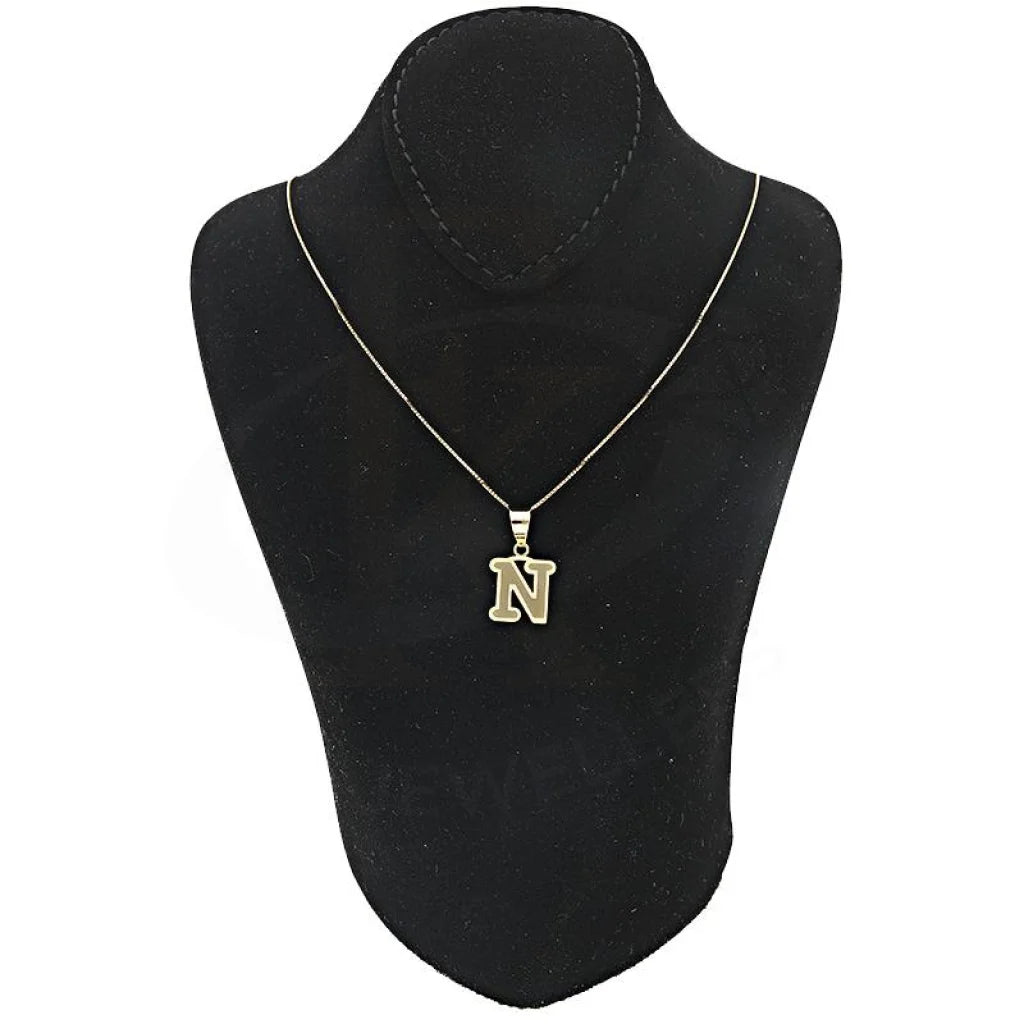 Gold Necklace (Chain With Alphabet Pendant) 18Kt - Fkjnkl18K2260 Necklaces