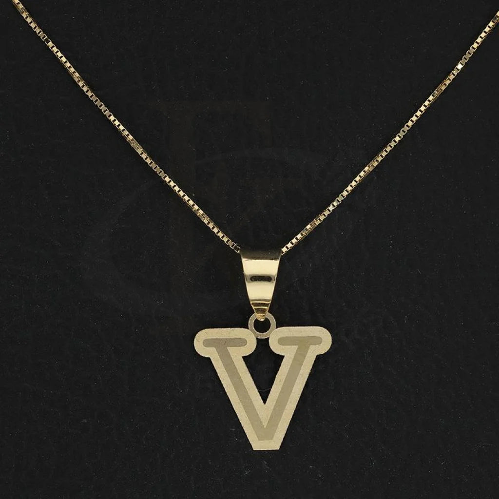 Gold Necklace (Chain With Alphabet Pendant) 18Kt - Fkjnkl18K2260 Necklaces