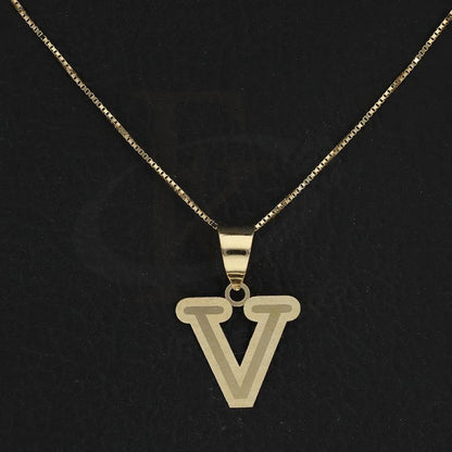 Gold Necklace (Chain With Alphabet Pendant) 18Kt - Fkjnkl18K2260 Necklaces