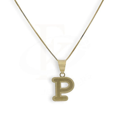 Gold Necklace (Chain With Alphabet Pendant) 18Kt - Fkjnkl18K2260 P / 1.210 Grams Necklaces