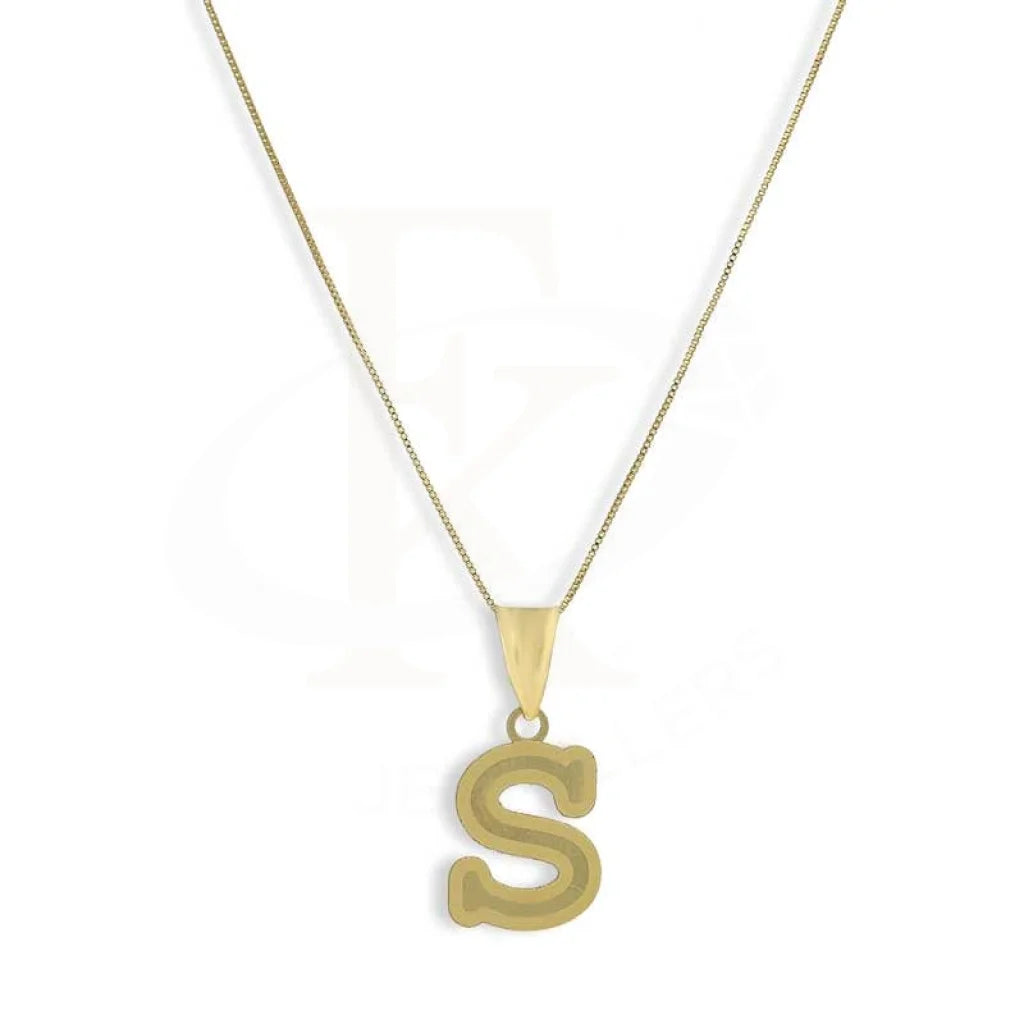 Gold Necklace (Chain With Alphabet Pendant) 18Kt - Fkjnkl18K2260 S / 1.000 Grams Necklaces