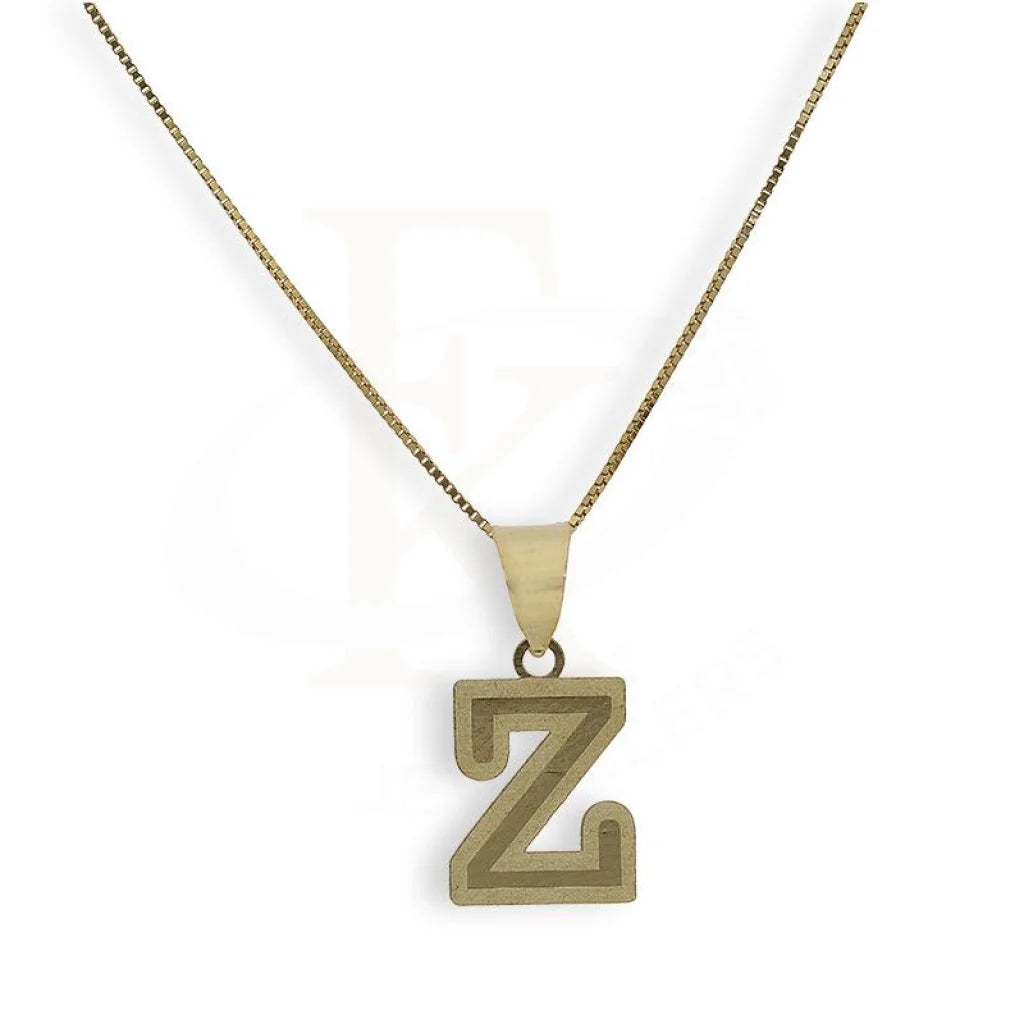 Gold Necklace (Chain With Alphabet Pendant) 18Kt - Fkjnkl18K2260 Z / 1.230 Grams Necklaces