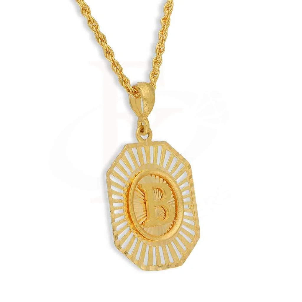 Gold Necklace (Chain With Alphabet Pendant) 21Kt - Fkjnkl21K2293 Necklaces