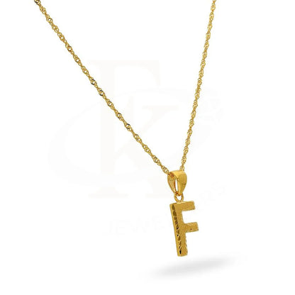 Gold Necklace (Chain With Alphabet Pendant) 22Kt - Fkjnkl1845 Necklaces