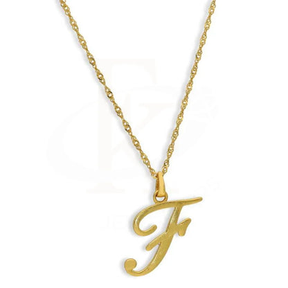 Gold Necklace (Chain With Alphabet Pendant) 22Kt - Fkjnkl22K2727 F / 3.000 Grams Necklaces