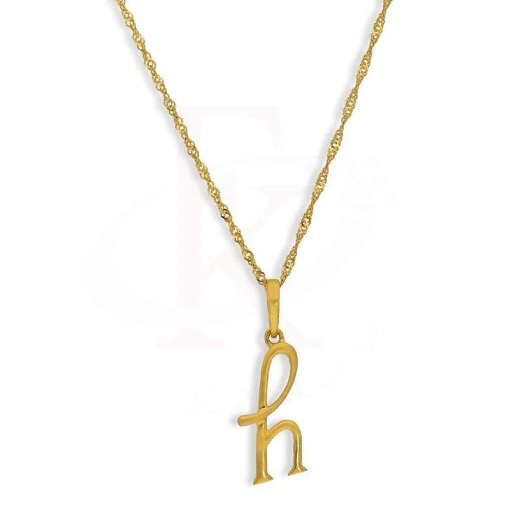 Gold Necklace (Chain With Alphabet Pendant) 22Kt - Fkjnkl22K2727 Necklaces