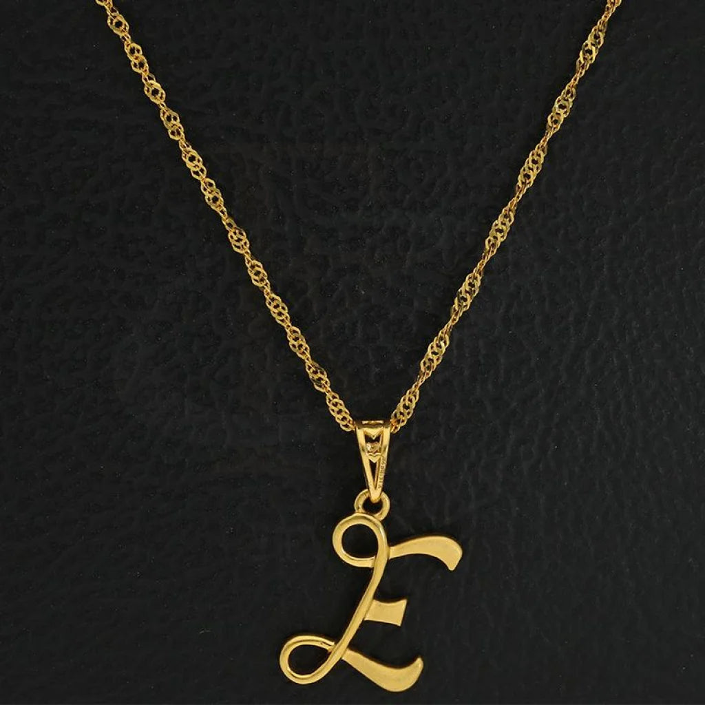 Gold Necklace (Chain With Alphabet Pendant) 22Kt - Fkjnkl22K2727 Necklaces