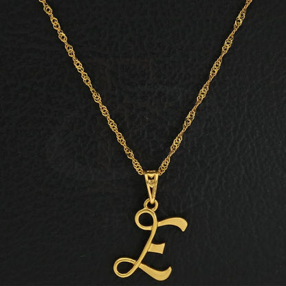 Gold Necklace (Chain With Alphabet Pendant) 22Kt - Fkjnkl22K2727 Necklaces