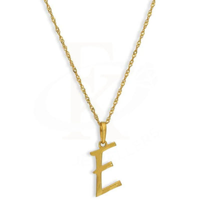 Gold Necklace (Chain With Alphabet Pendant) 22Kt - Fkjnkl22K2729 E / 2.740 Grams Necklaces