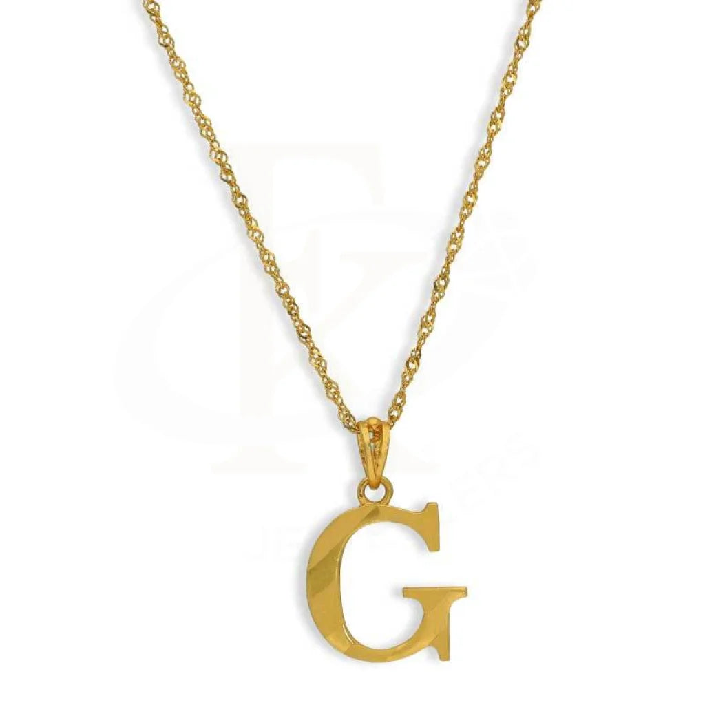 Gold Necklace (Chain With Alphabet Pendant) 22Kt - Fkjnkl22K2729 G / 3.060 Grams Necklaces