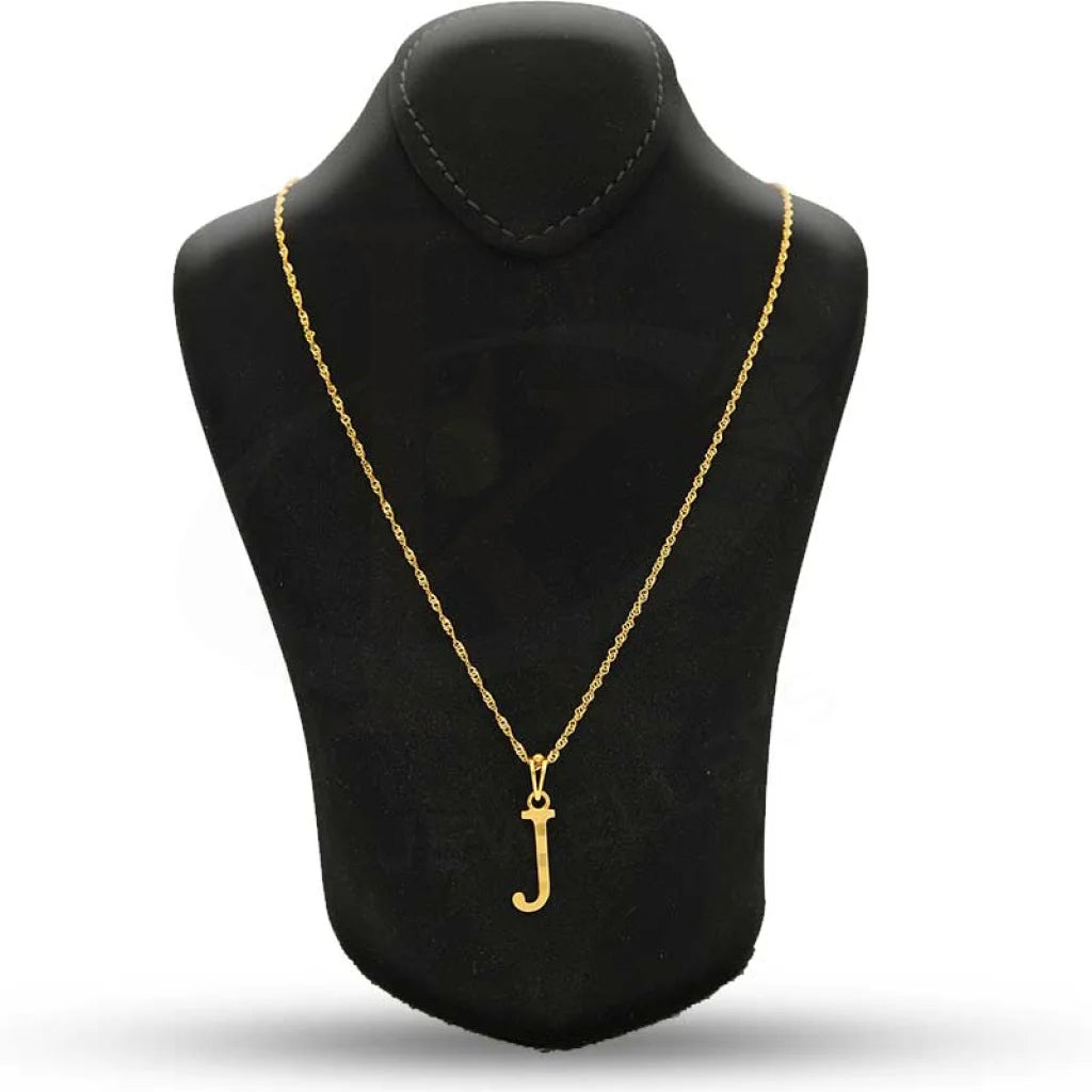 Gold Necklace (Chain With Alphabet Pendant) 22Kt - Fkjnkl22K2729 Necklaces