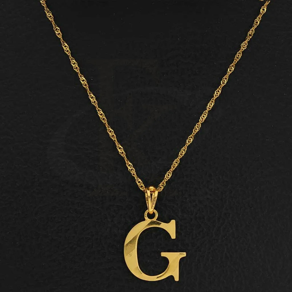 Gold Necklace (Chain With Alphabet Pendant) 22Kt - Fkjnkl22K2729 Necklaces