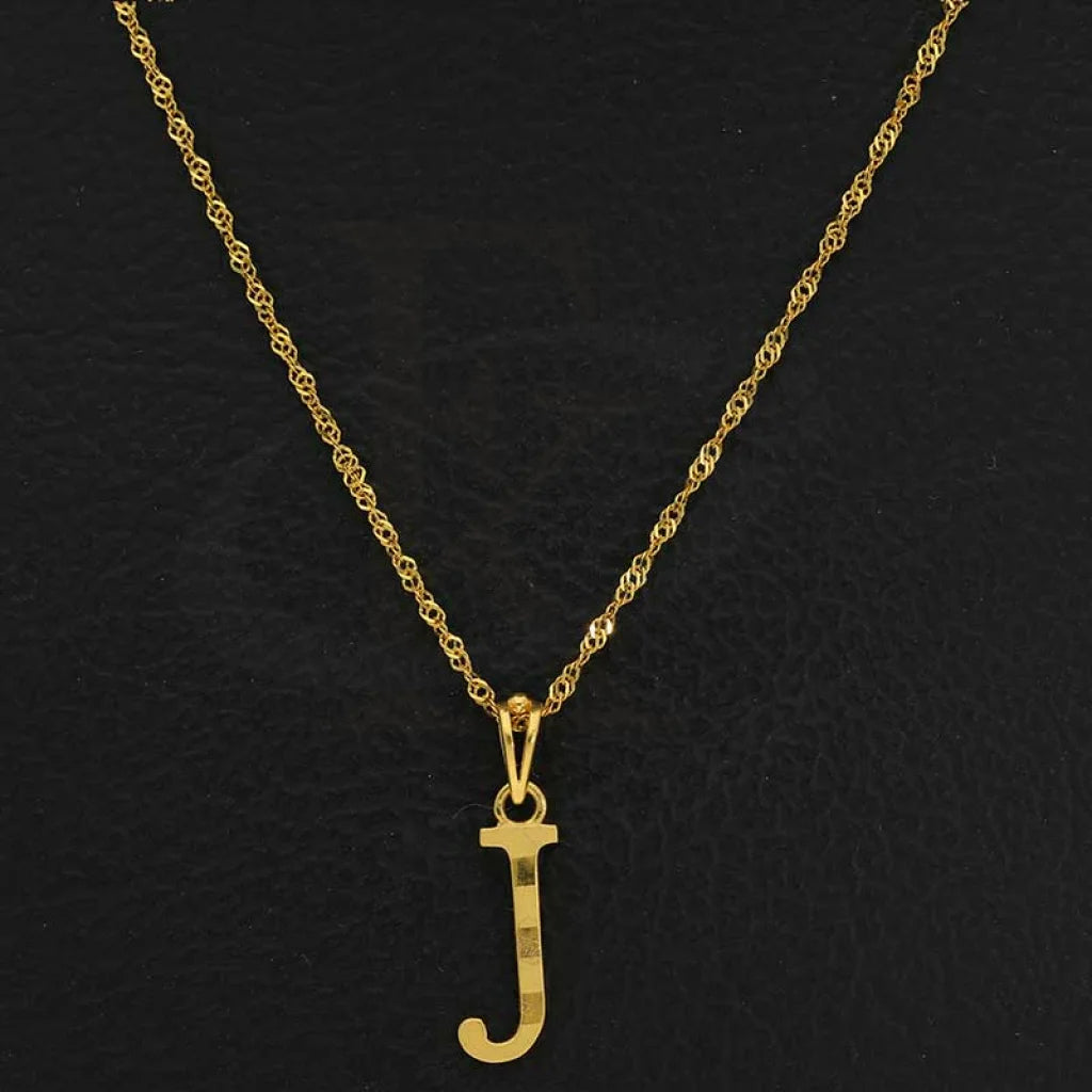 Gold Necklace (Chain With Alphabet Pendant) 22Kt - Fkjnkl22K2729 Necklaces